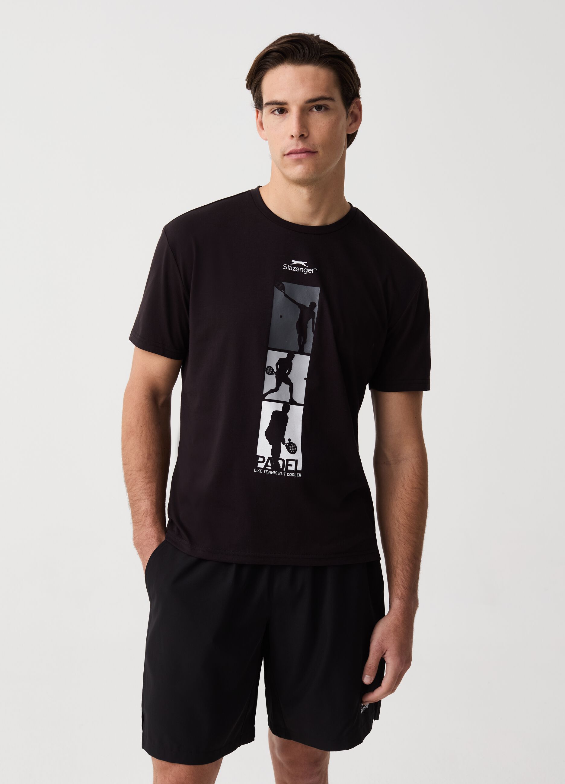 Slazenger tennis T-shirt with padel print