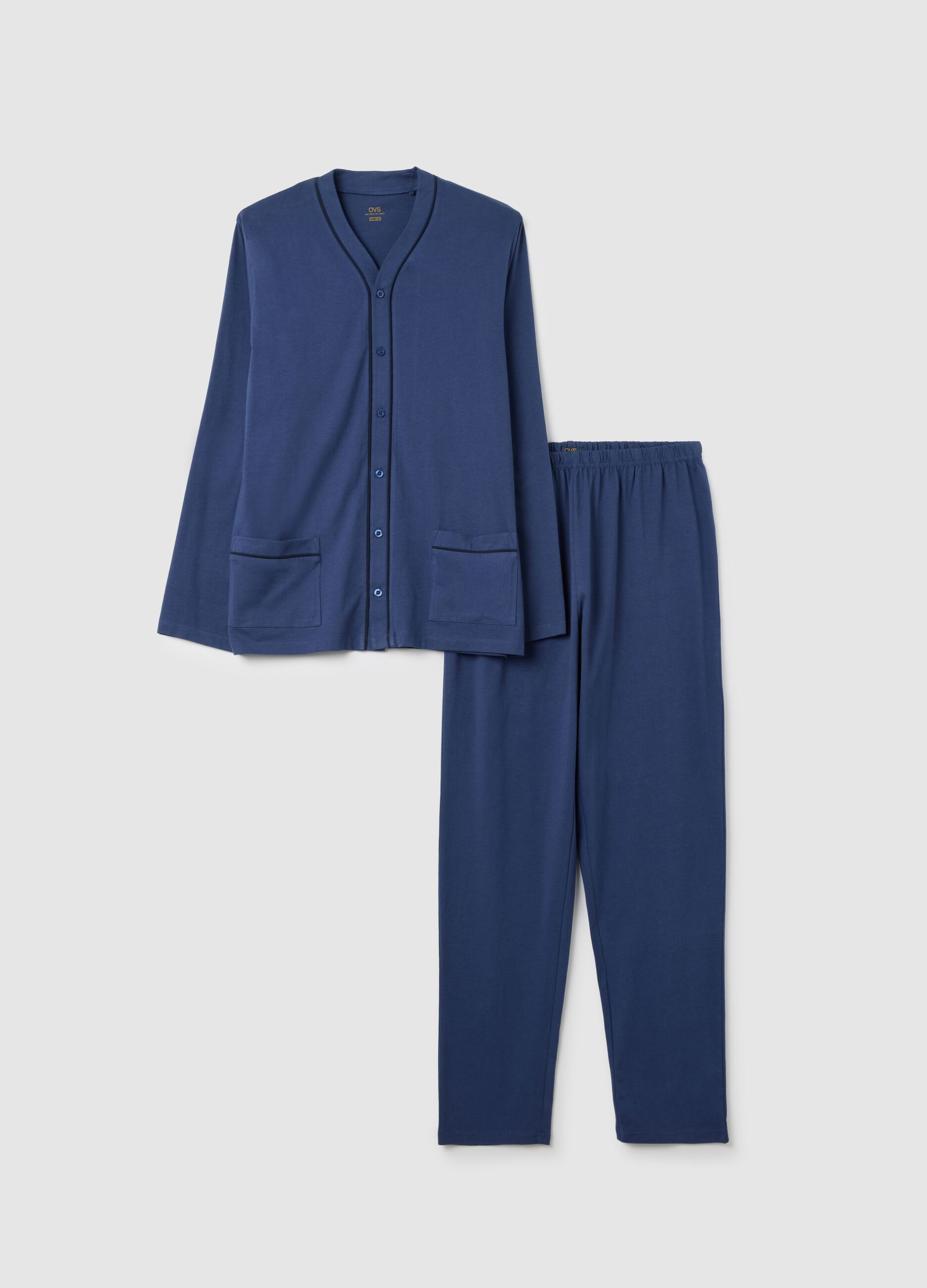 Blue pure cotton pyjamas regular fit