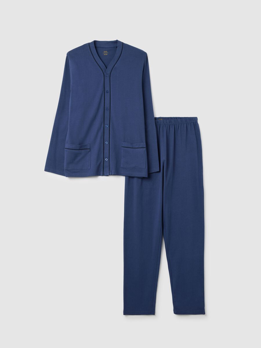 Blue pure cotton pyjamas regular fit_4