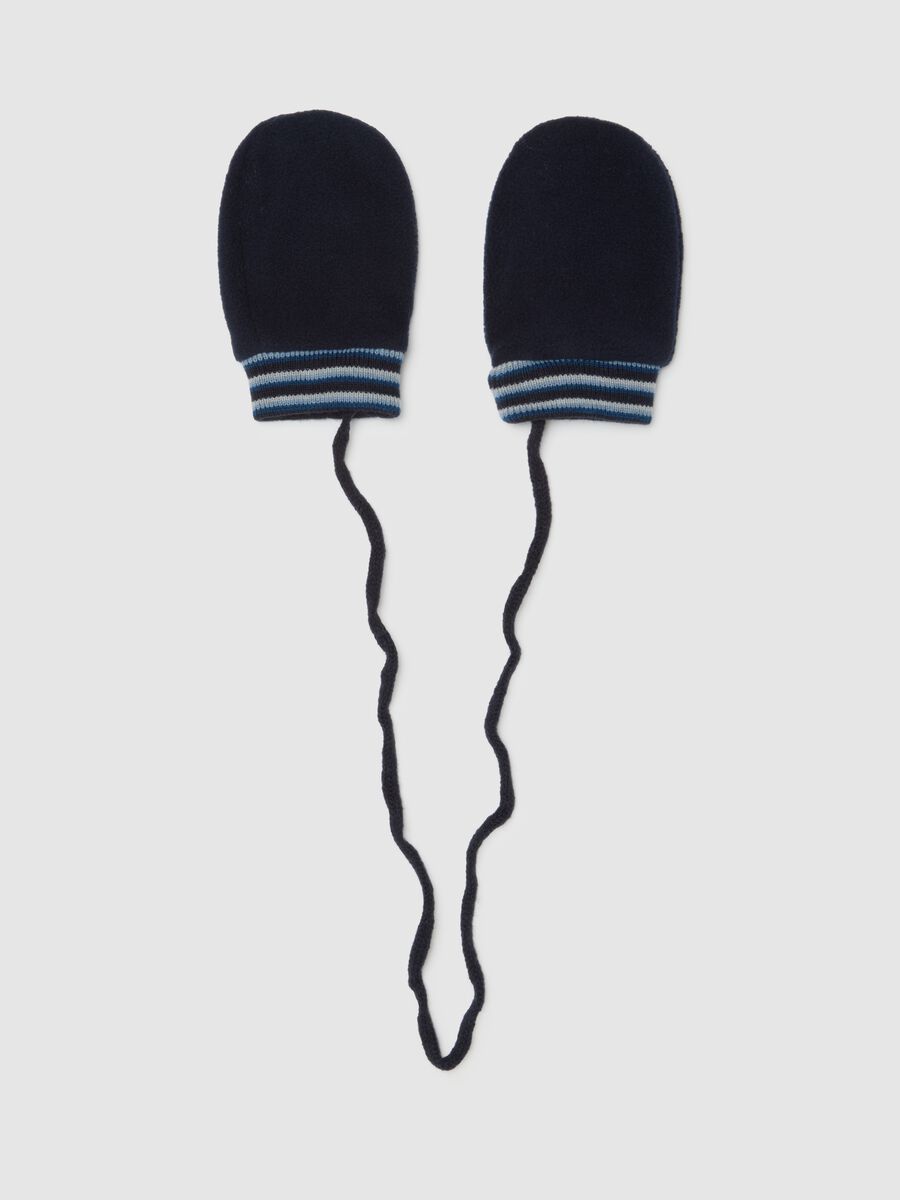 Guanti da bambino in pile blu elasticizzati_0