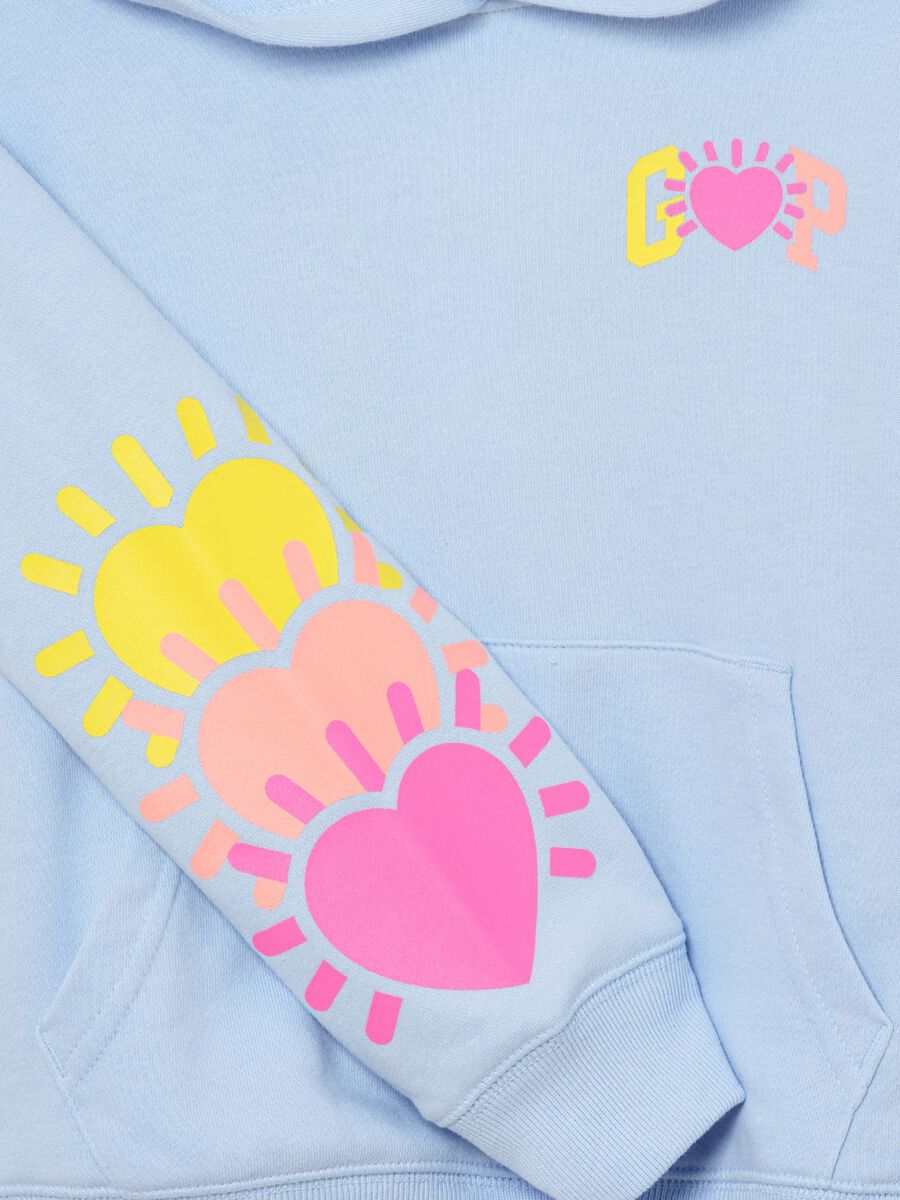 Felpa con logo e cappuccio in misto cotone_2