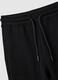 Pantaloni jogger da bambino in puro cotone nero regular fit_2
