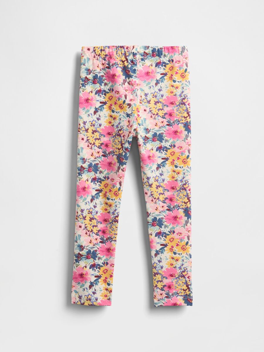 Multicoloured stretch leggings for girls_1