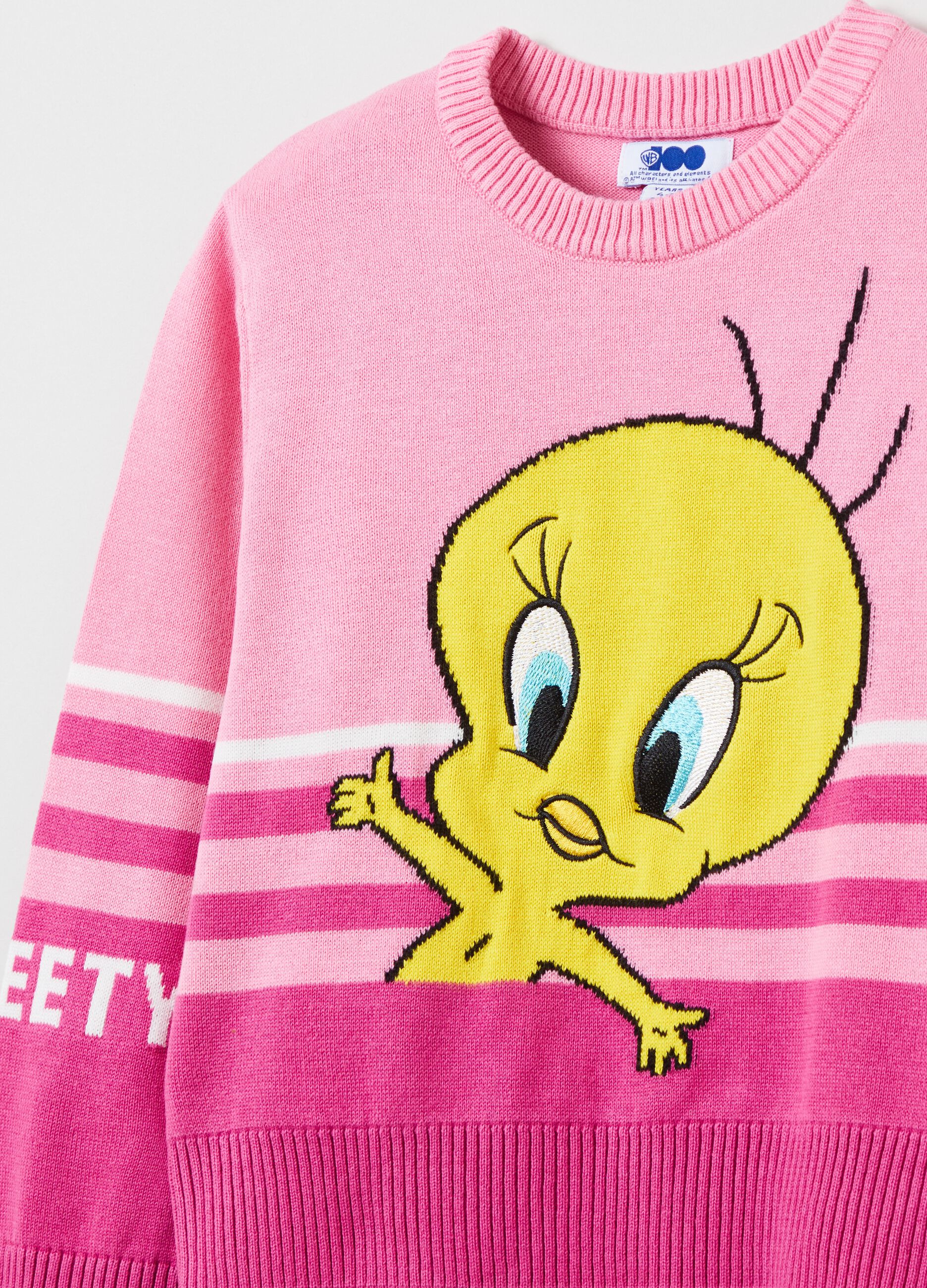 Pullover in maglia con disegno Titti_2