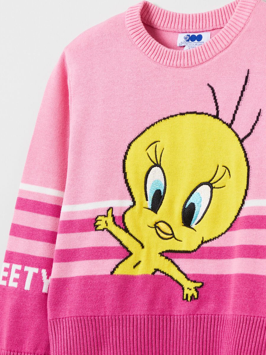 Pullover in maglia con disegno Titti_2