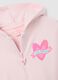 Girls' pink cotton blend hoodie regular fit with zip_2