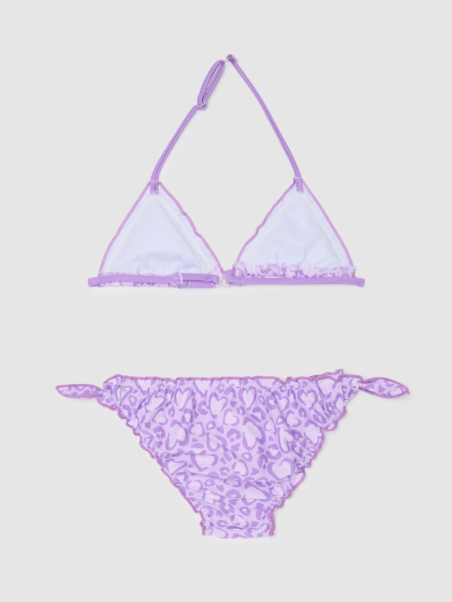 Girls' purple stretch-blend bikini_1