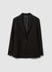Black stretch fabric blazer regular fit_5