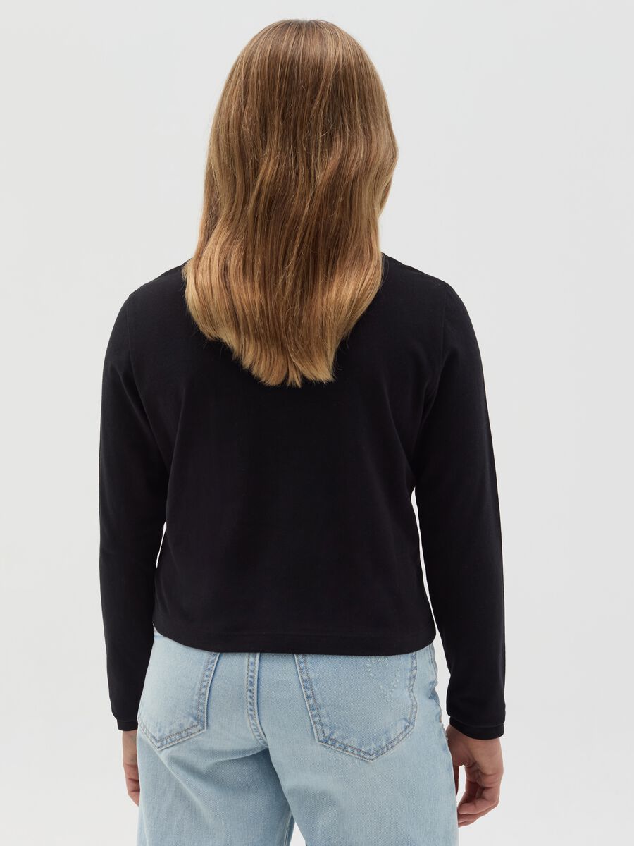 Long-sleeved T-shirt with lettering print_4