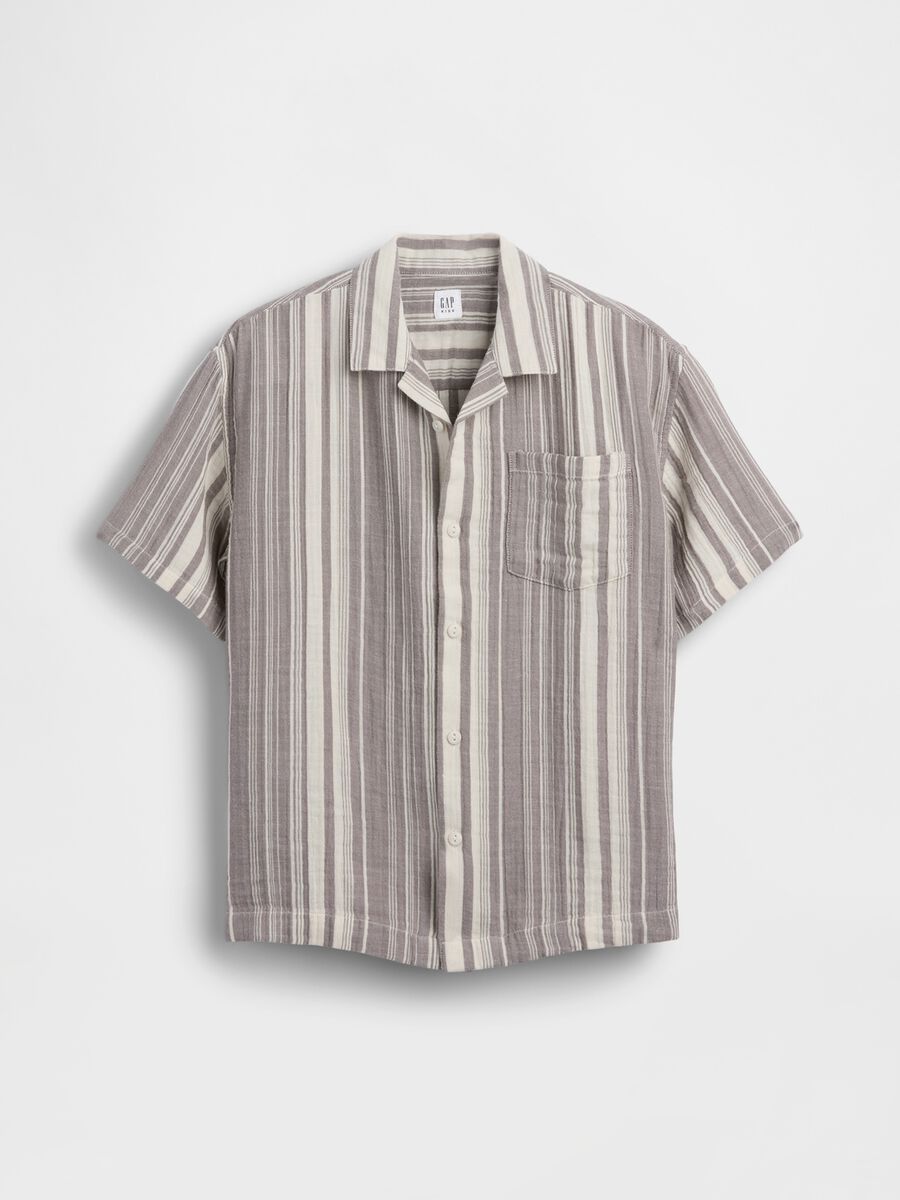 Camicia a righe in puro cotone_3