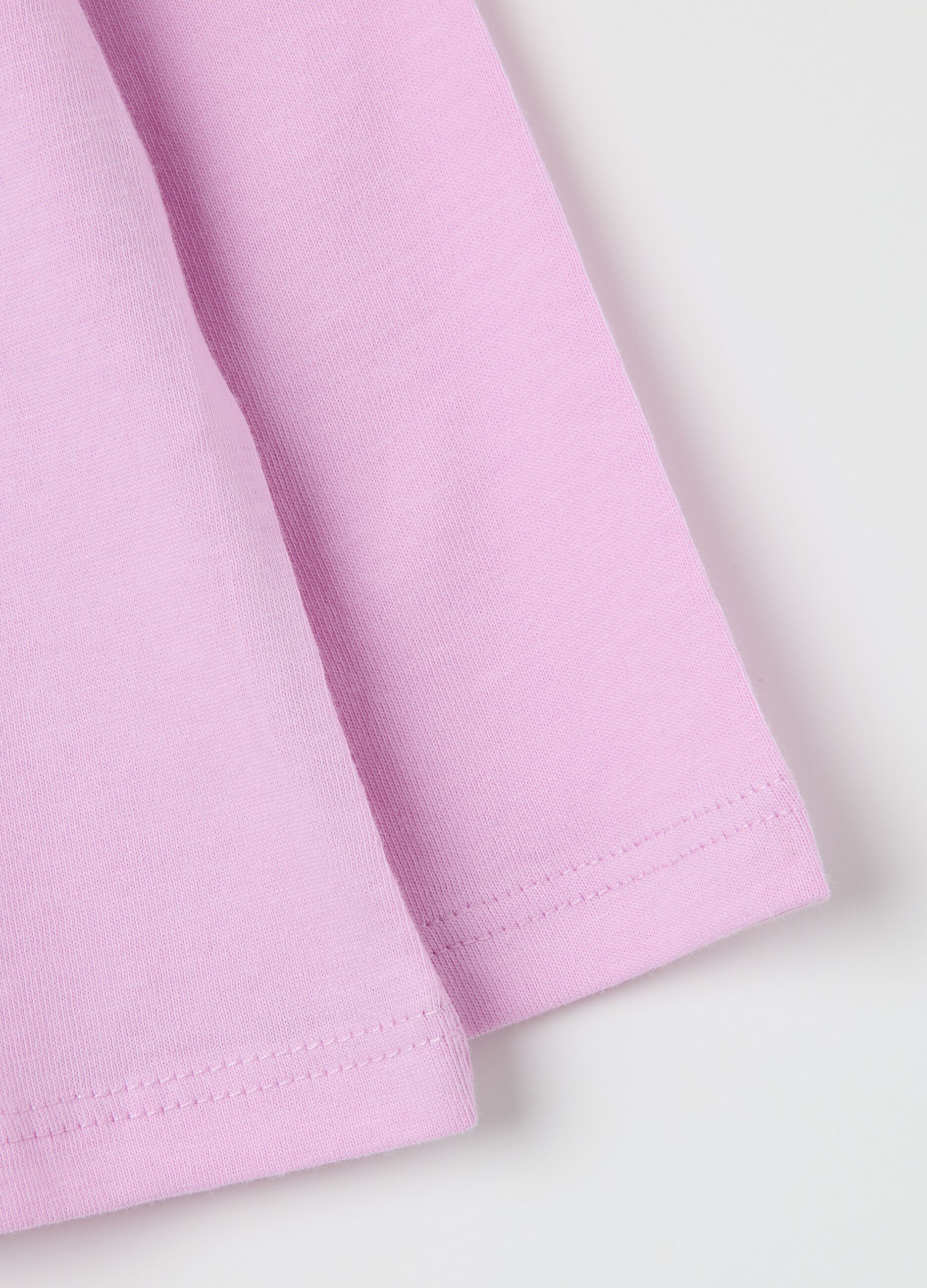 Maglia da bambina in puro cotone rosa regular fit