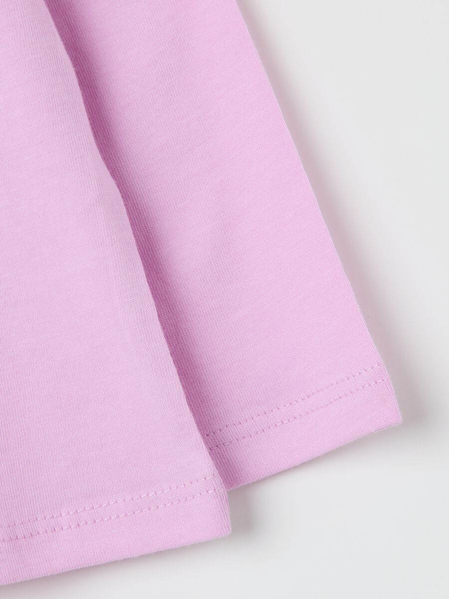 Girl's pink cotton jumper regular fit_3