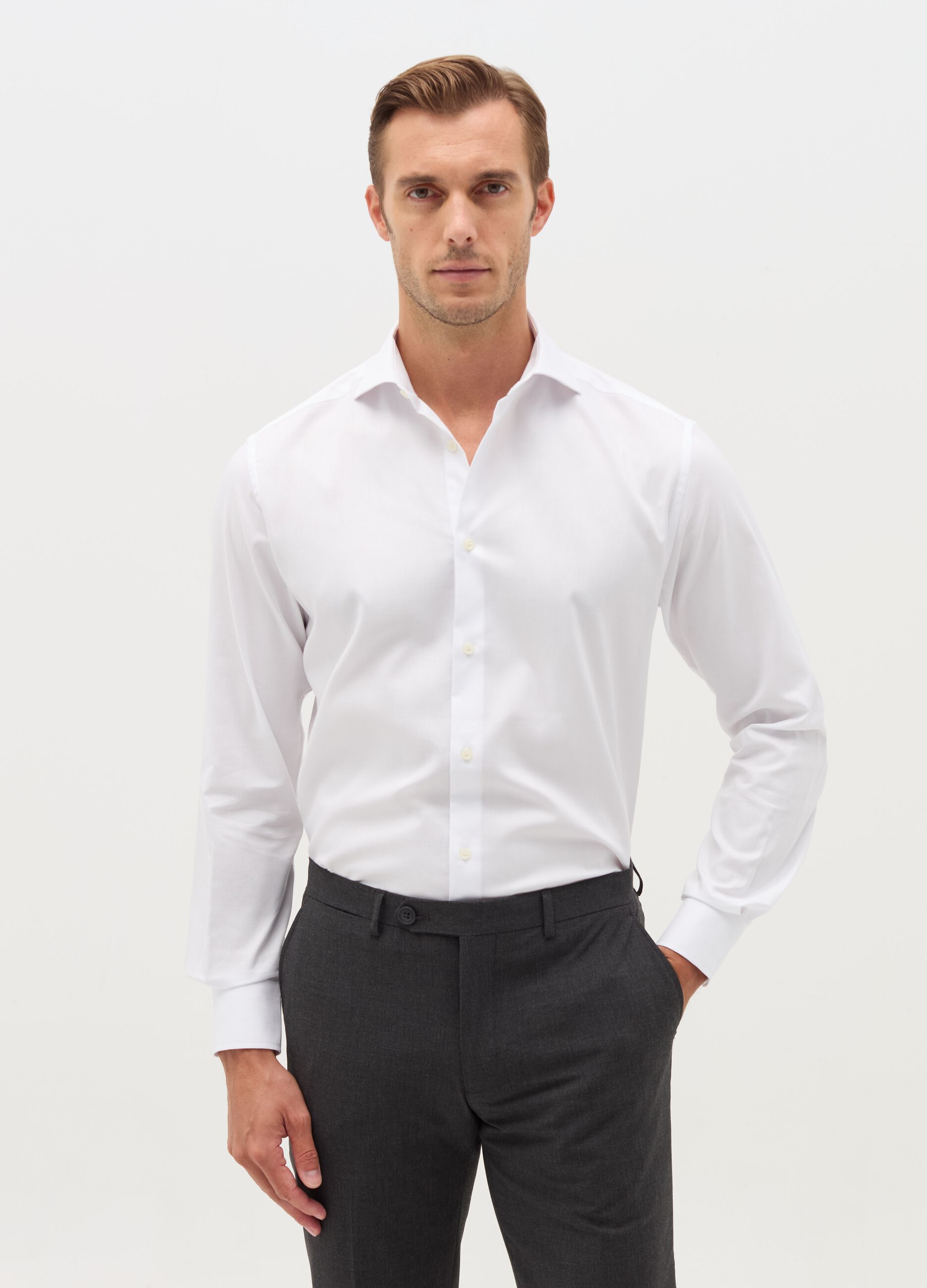 Regular-fit easy-iron shirt