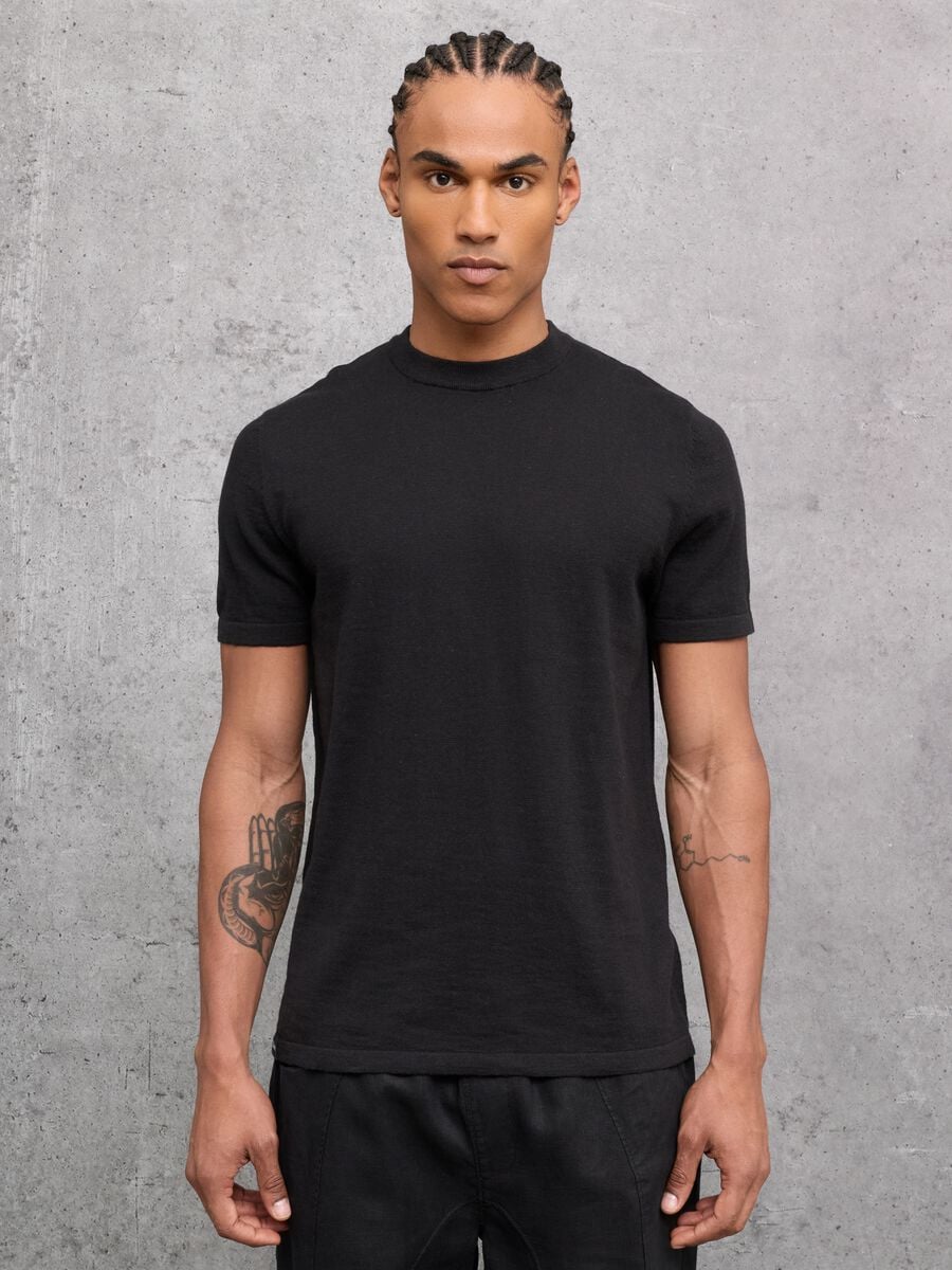 Knit T-shirt Black_0