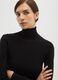Regular fit black ribbed turtleneck sweater_3
