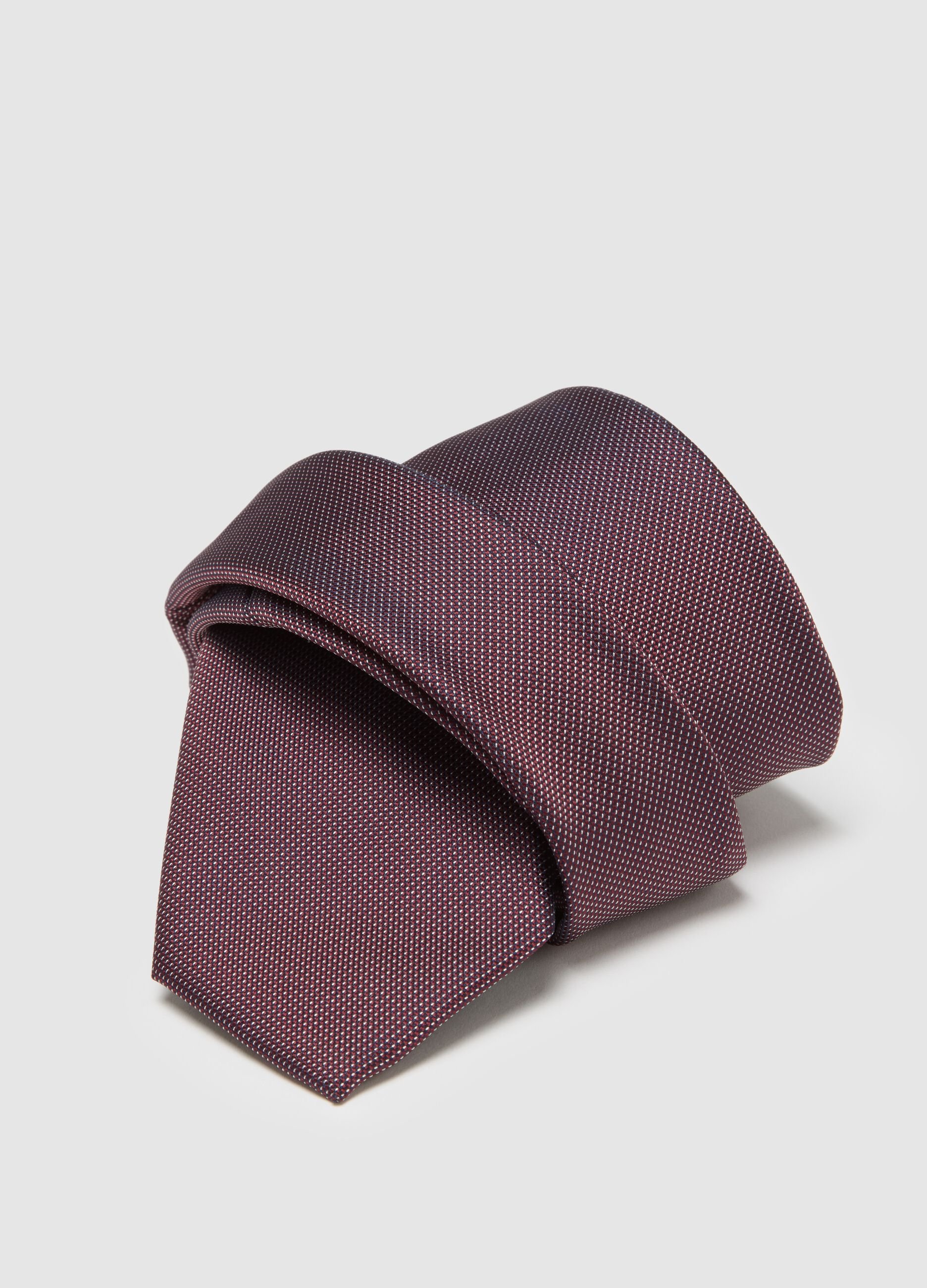 Brown tie in premium fabric