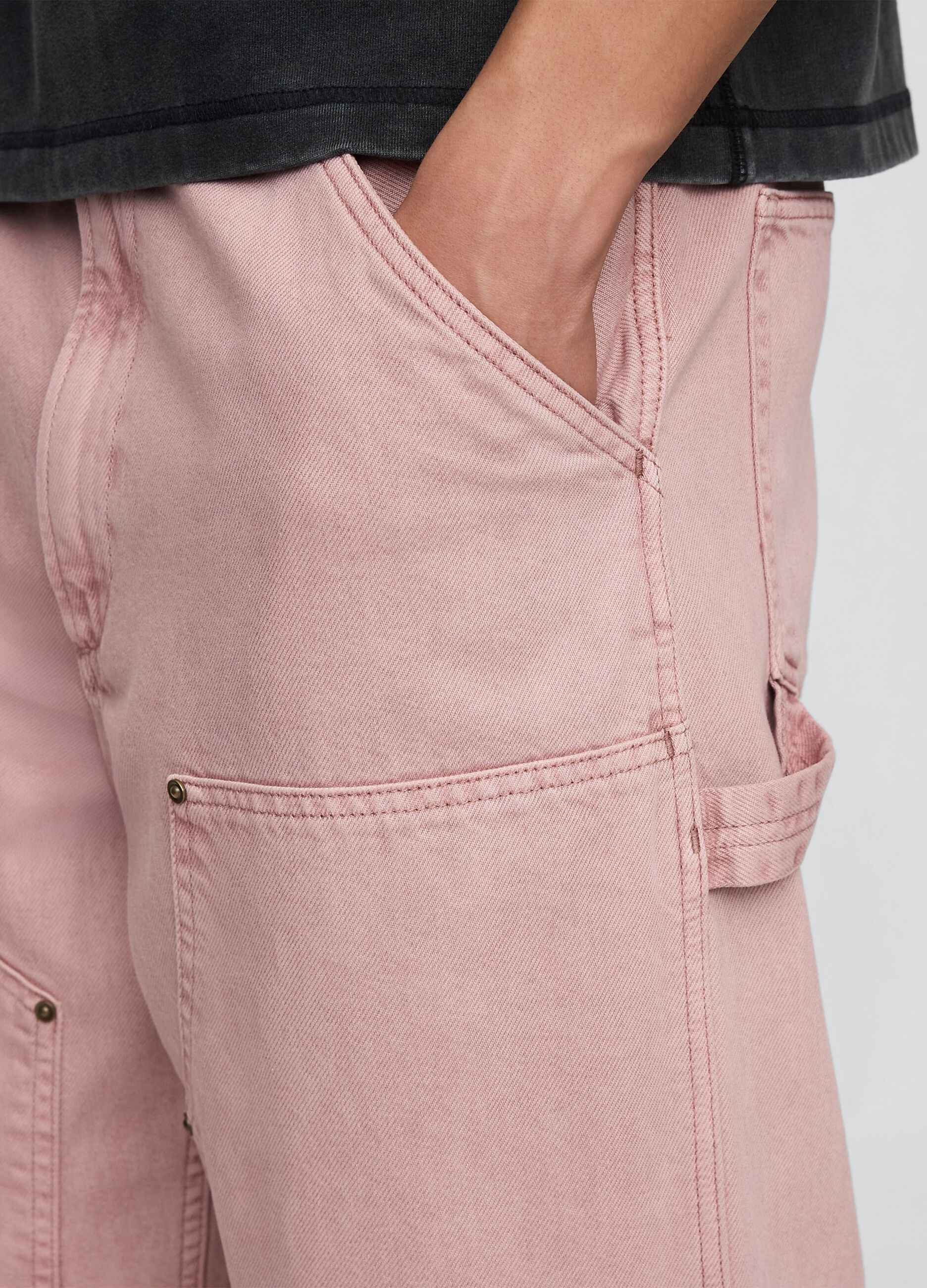Pink Cargo Trousers with French Pockets