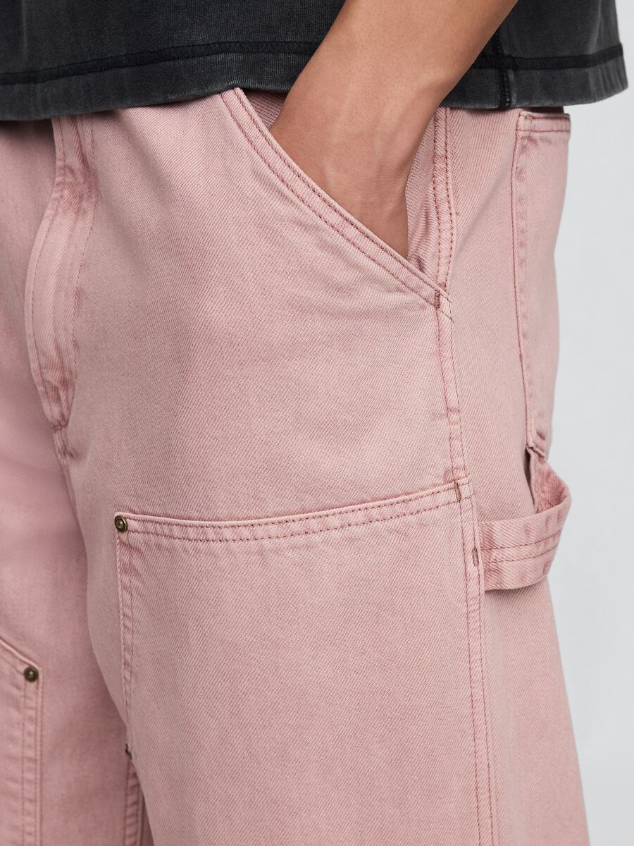Pink Cargo Trousers with French Pockets_4