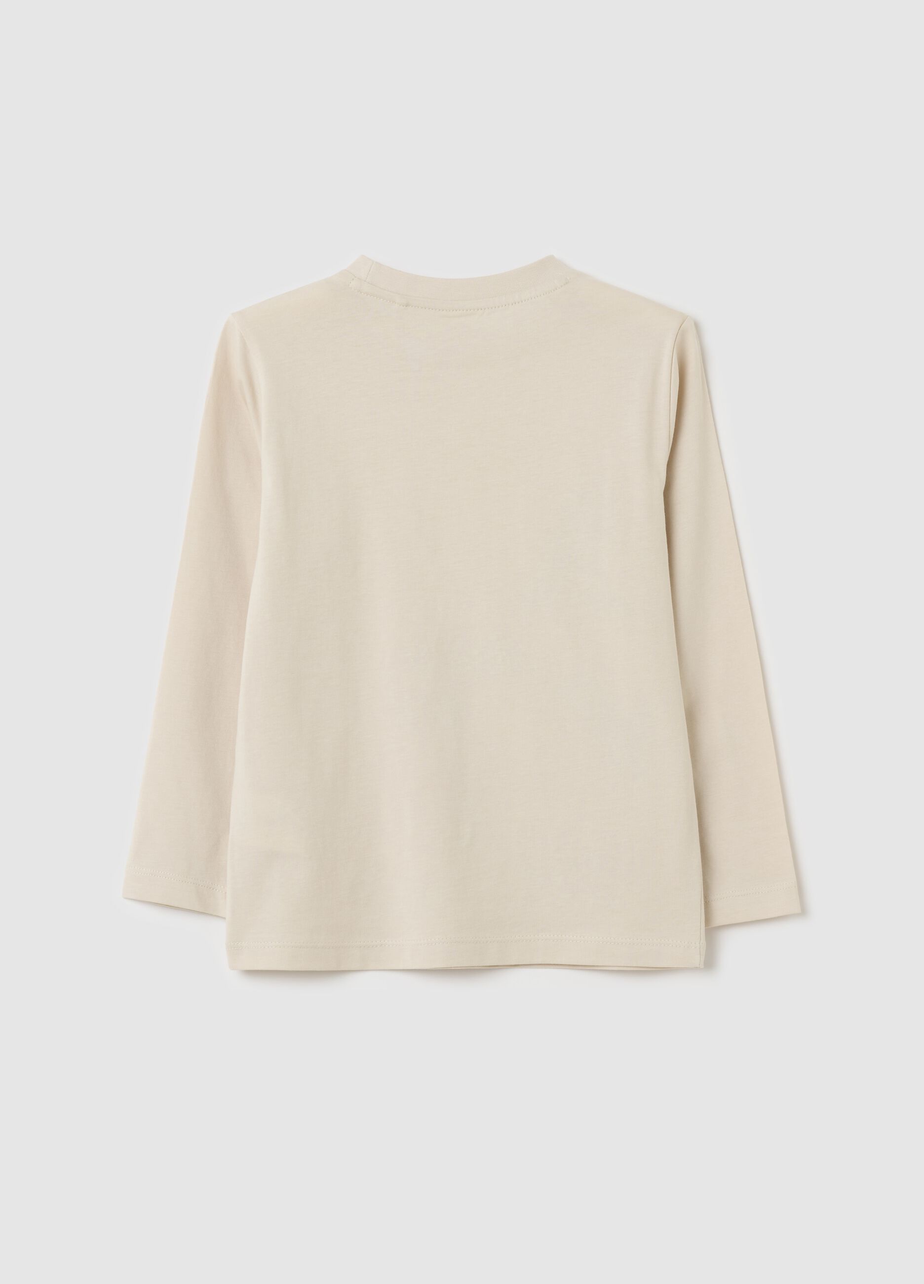 Long-sleeved T-shirt with dinosaur print