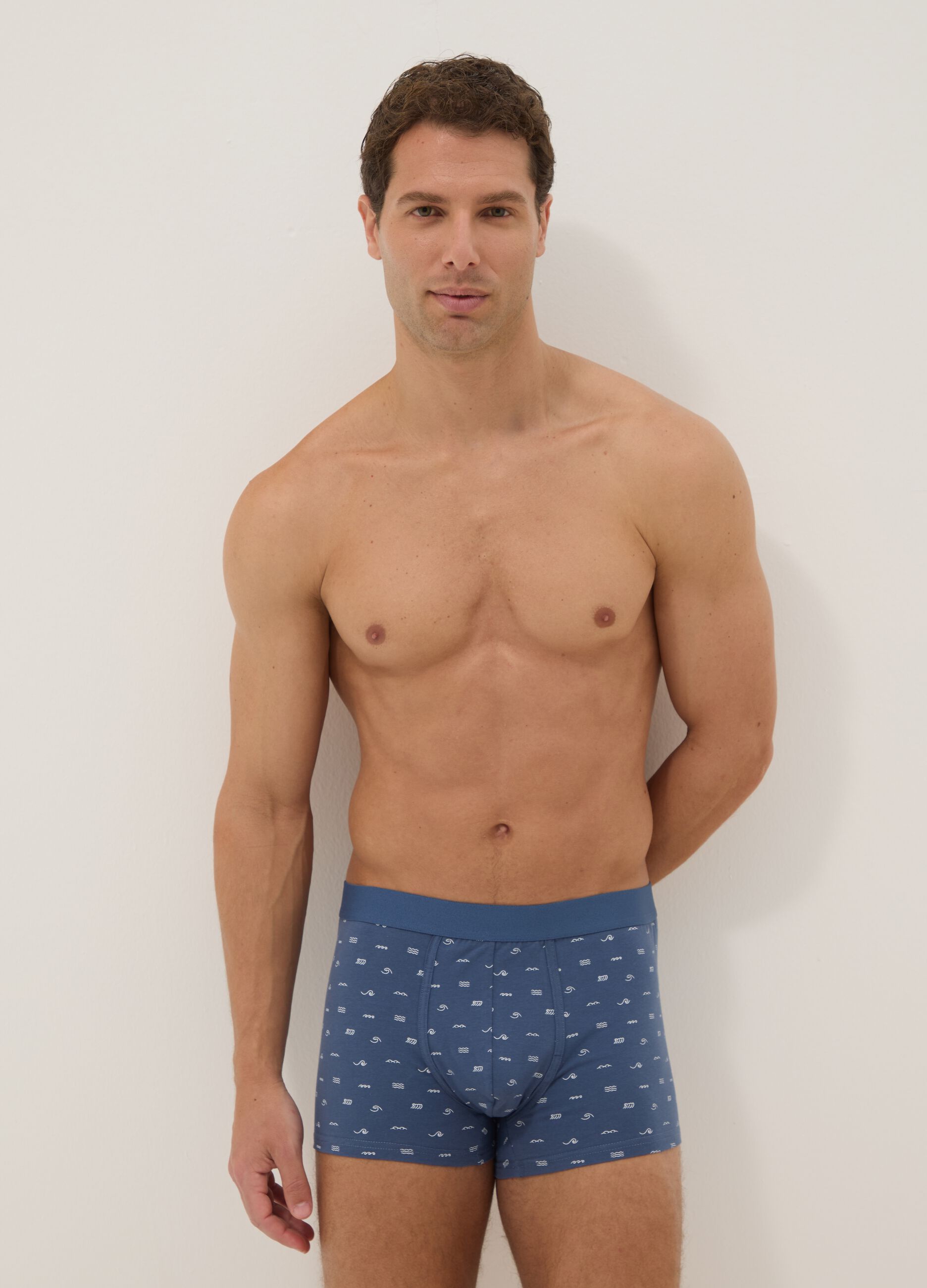 Tripack boxer in cotone elasticizzato multicolor regular fit