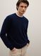 Regular fit blue crewneck pullover in pure cashmere_0