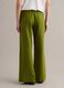 Green pure linen drawstring trousers, straight fit_2