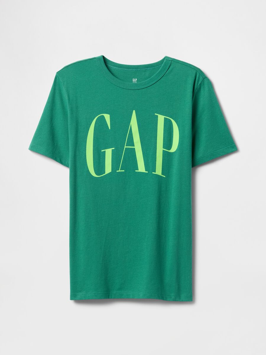 Green pure cotton T-shirt with GAP logo_0