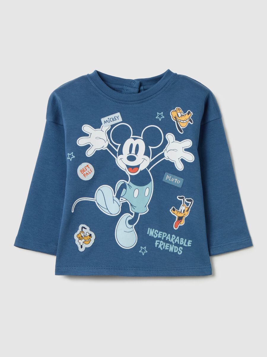 T-shirt with long sleeves and Mickey Mouse print_0