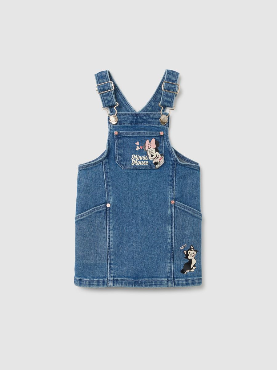 Vestito da bambina in denim elasticizzato_0