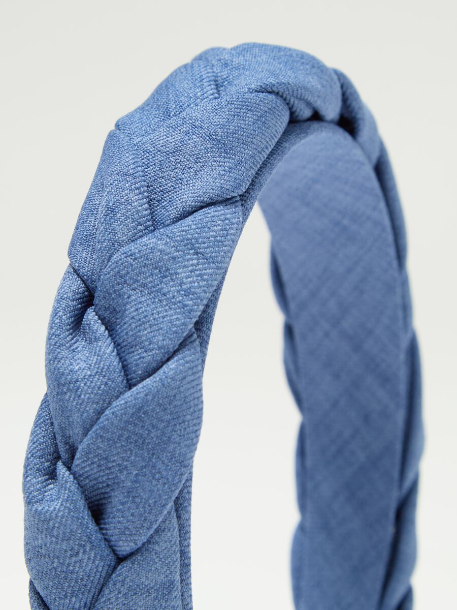 Braided blue Alice band_1