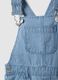 Pure cotton regular fit baby dungarees with blue stripes_2