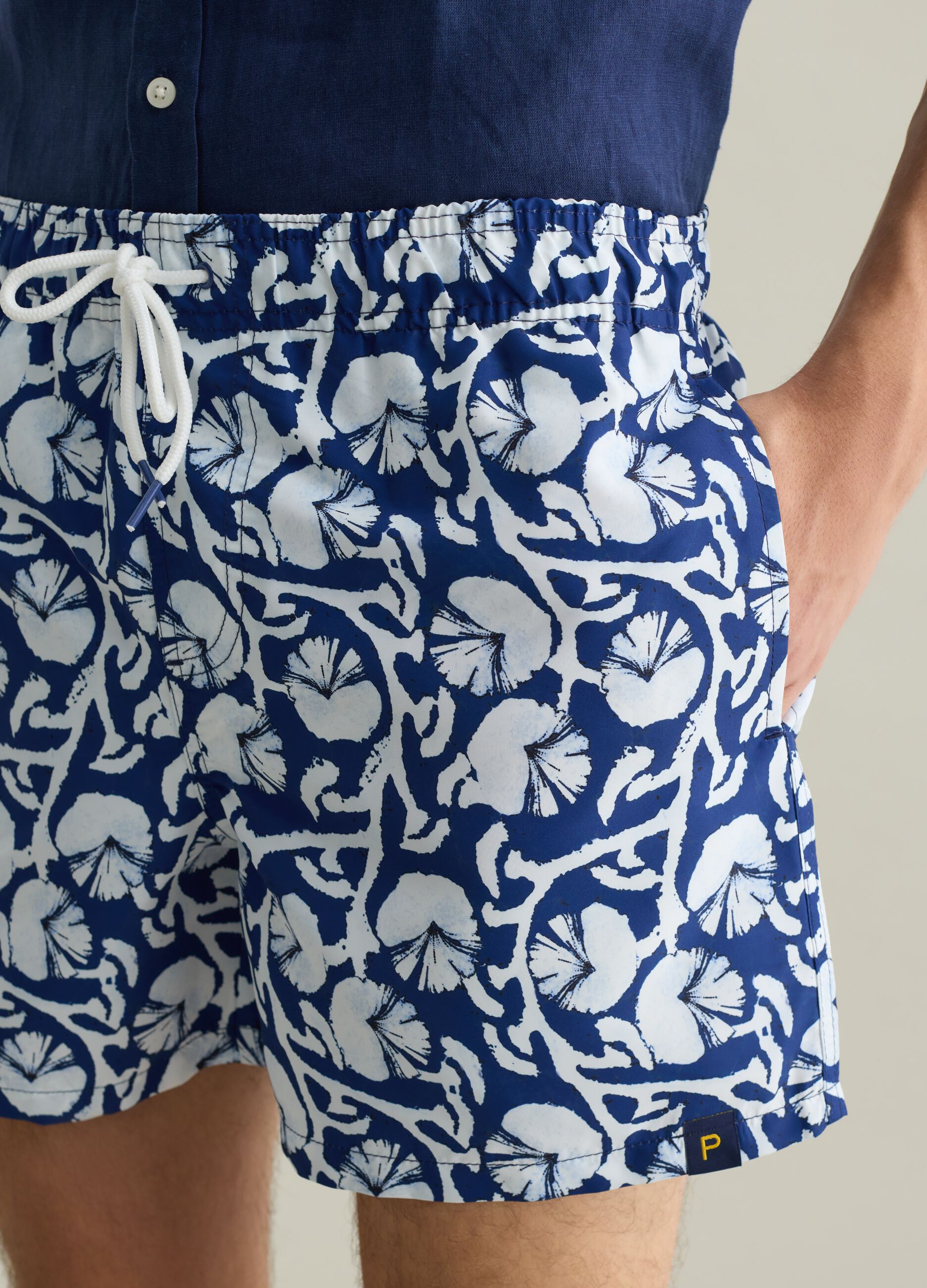 Men’s boxer shorts in multicolour mixed fabric with regular fit