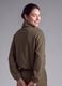 Full-zip verde corta in tessuto soft-touch con collo rialzato ALTAVIA STUDIO_2