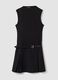 Black stretch viscose dress with structured high neckline_4