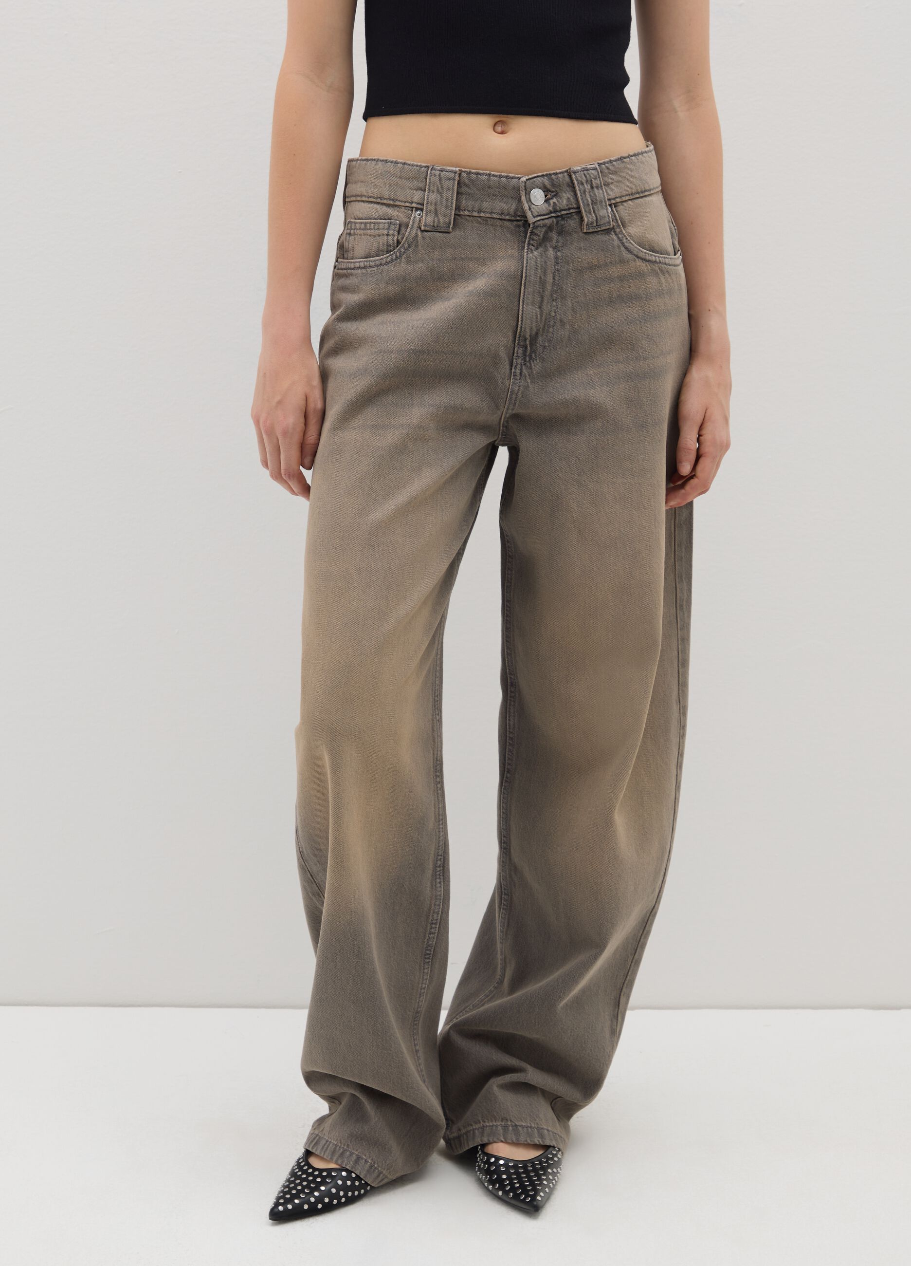 Grey Skater Pure Cotton Jeans