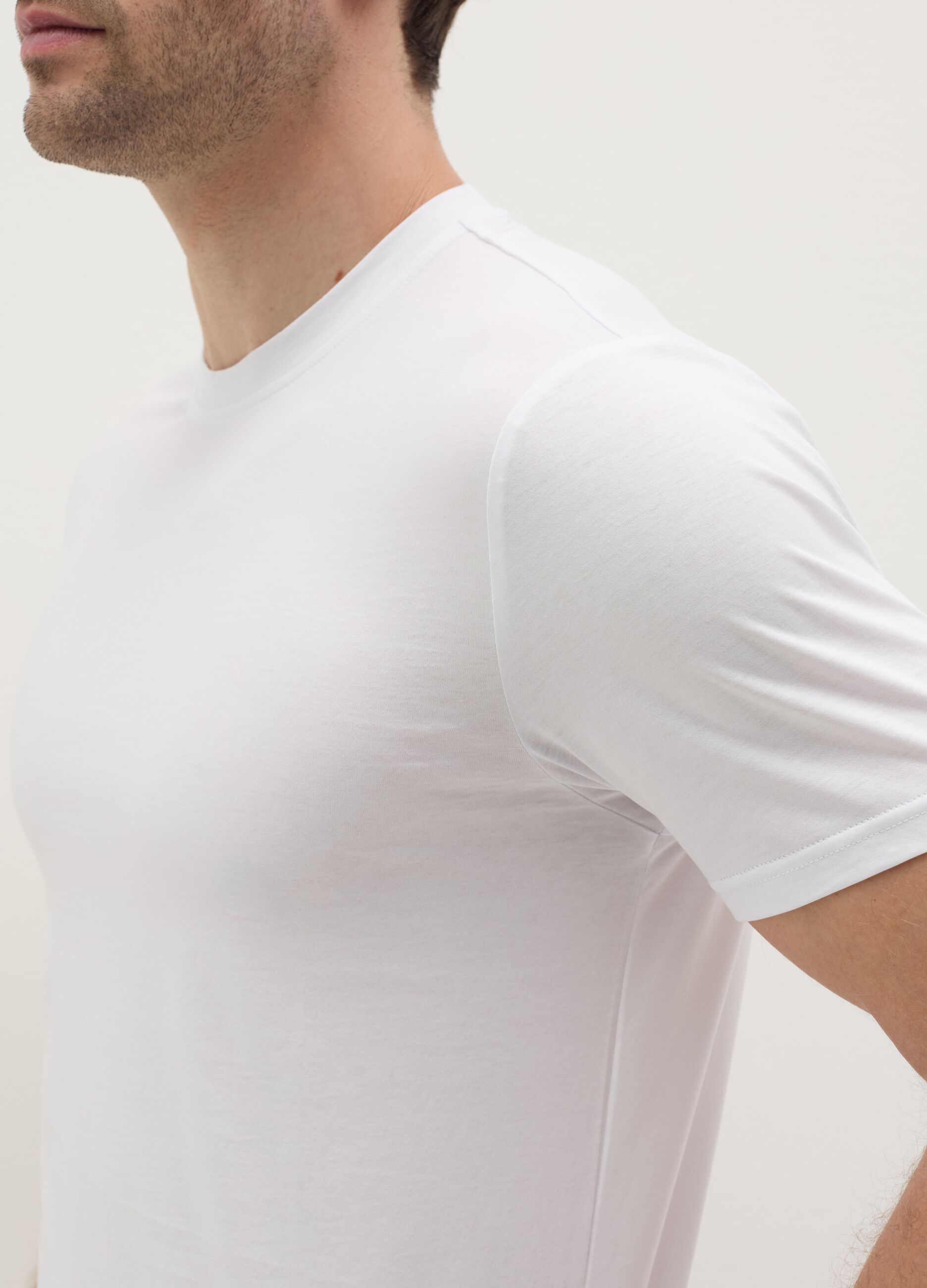 Undershirt in mercerised cotton