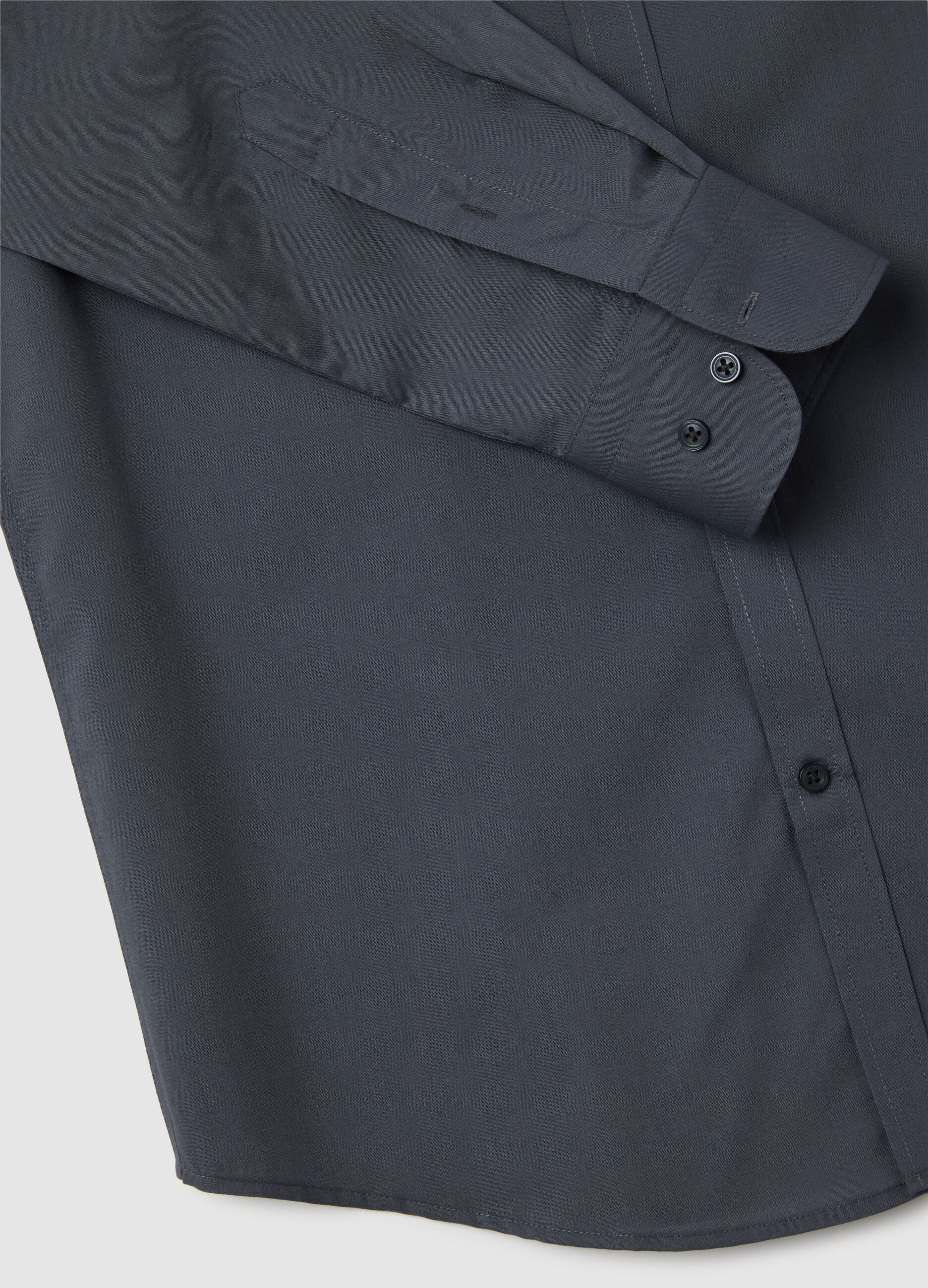 Men's Grey Cotton Blend Slim Fit Shirt