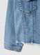 Blue denim cotton jacket regular fit for girls_3