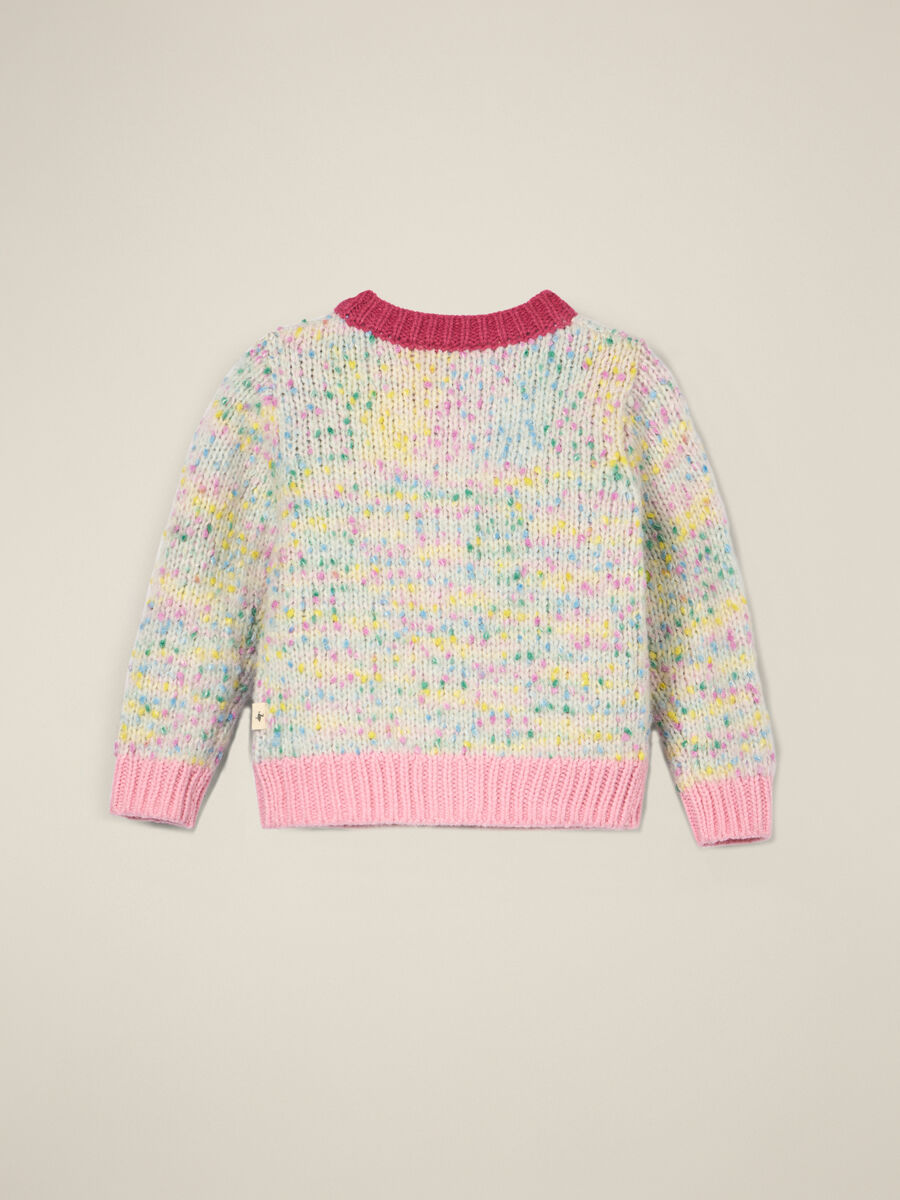 Multicolour cardigan for girls in wool blend_1