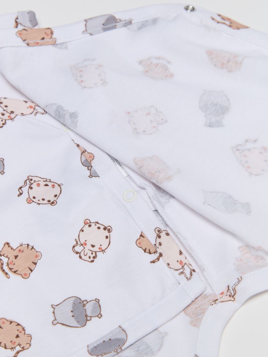 Two-pack bodysuits in organic cotton with V neck_2