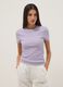 Purple fitted short-sleeve stretch cotton T-shirt_2