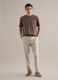 Brown pure cotton regular fit crew-neck T-shirt_1