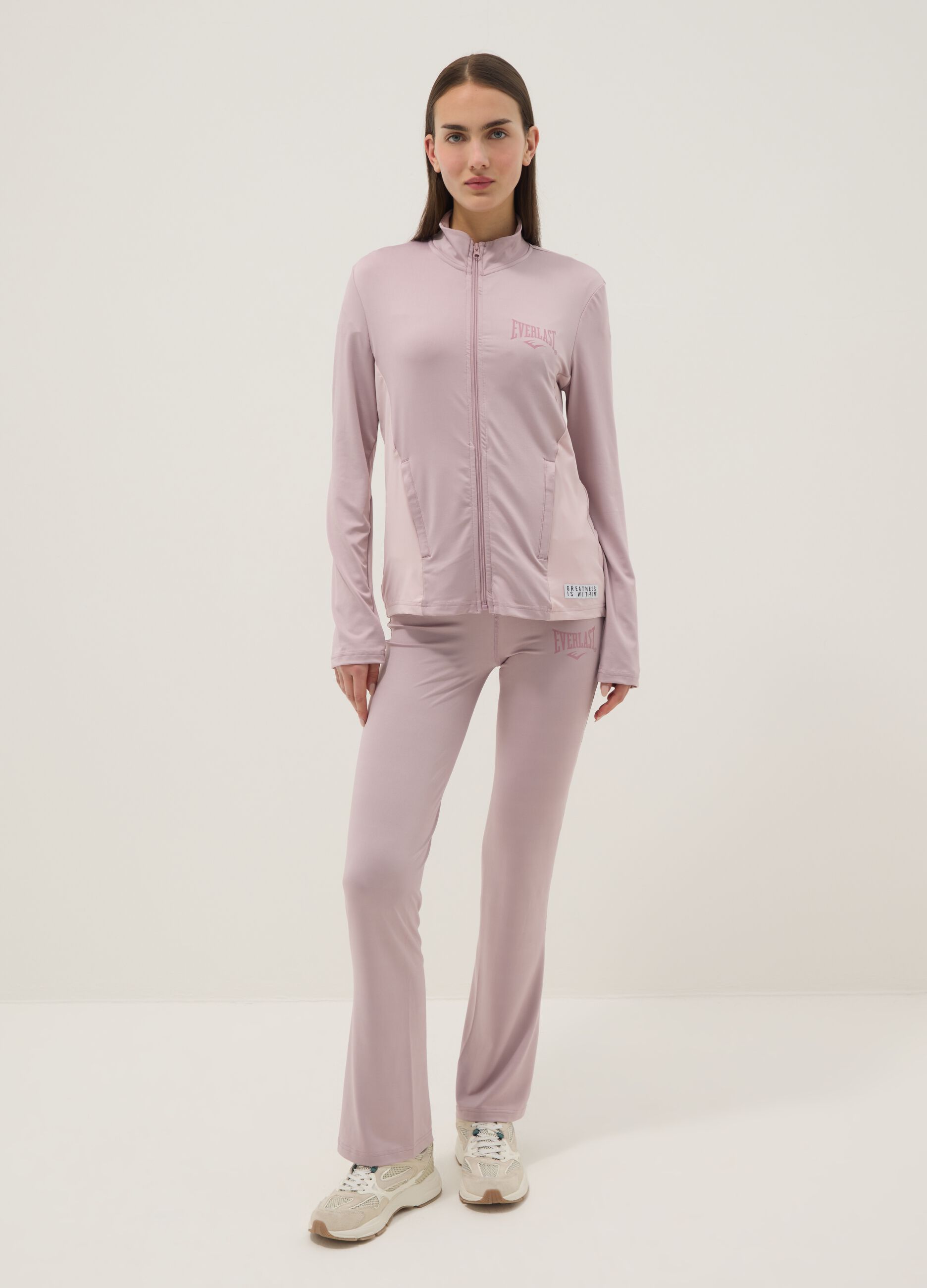 Pink regular fit leggings with Everlast logo