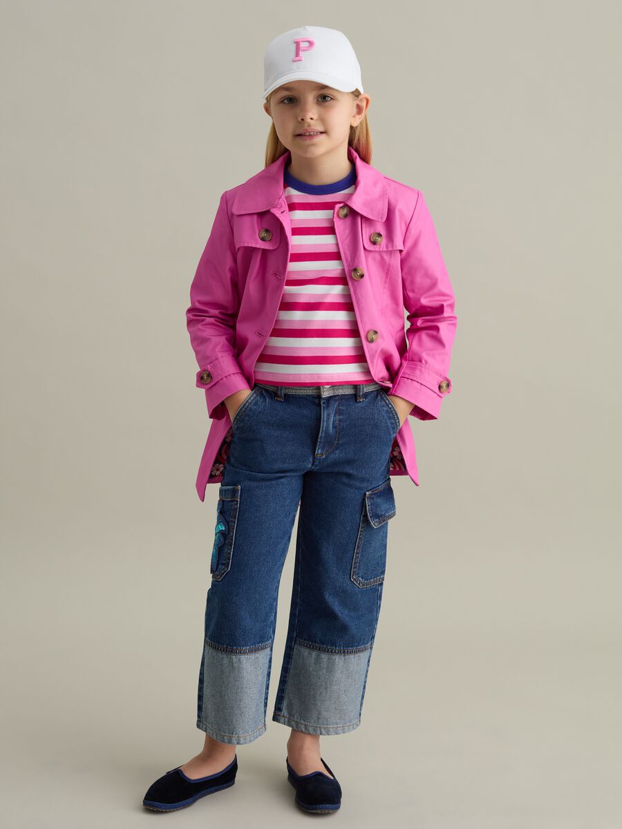 Single-breasted trench coat with belt_0