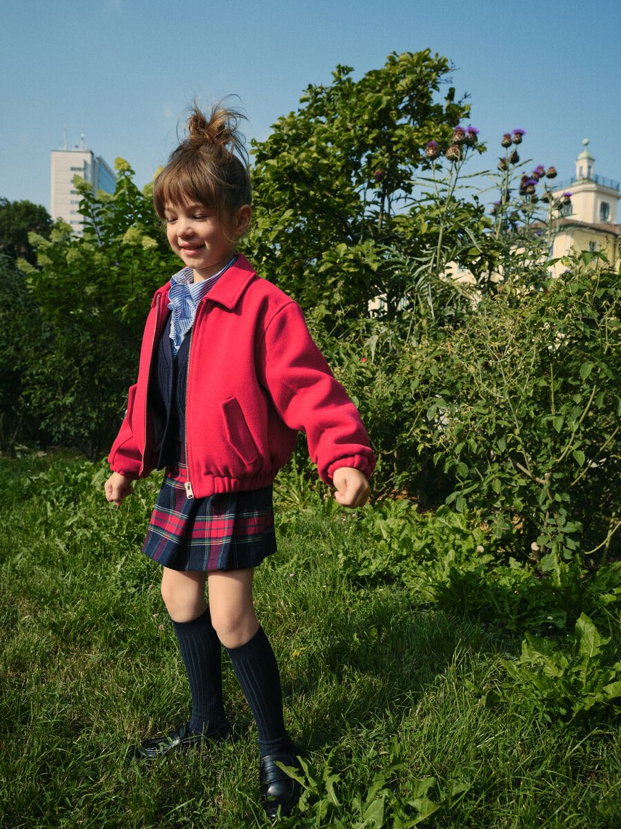 Giubbotto bomber da bambina in rosso regular fit_0