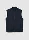 Blue pure cotton waistcoat regular fit_4