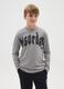 Boys' grey oversized pure cotton T-shirt_0