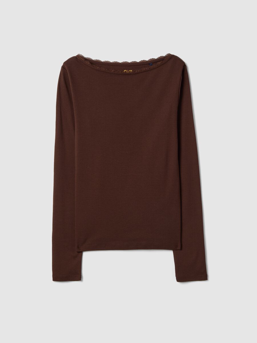 Brown pure cotton regular fit t-shirt_4