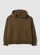 Green cotton-blend hoodie in a regular fit_0
