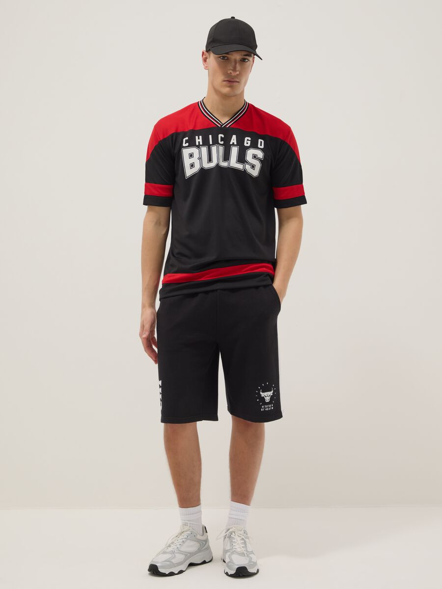 Multicolour pure cotton regular fit Chicago Bulls T-shirt_1